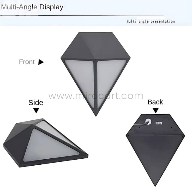 Diamond Wall Light – IP65 Waterproof with Warm Glow for Indoors & Out 10