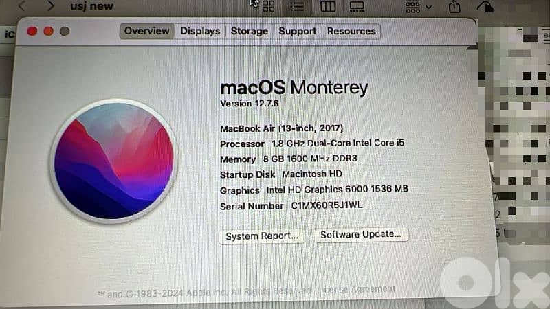 Apple MacBook Air 13” (2017) – Core i5 – 513GB SSD – 8GB RAM – Silver 1