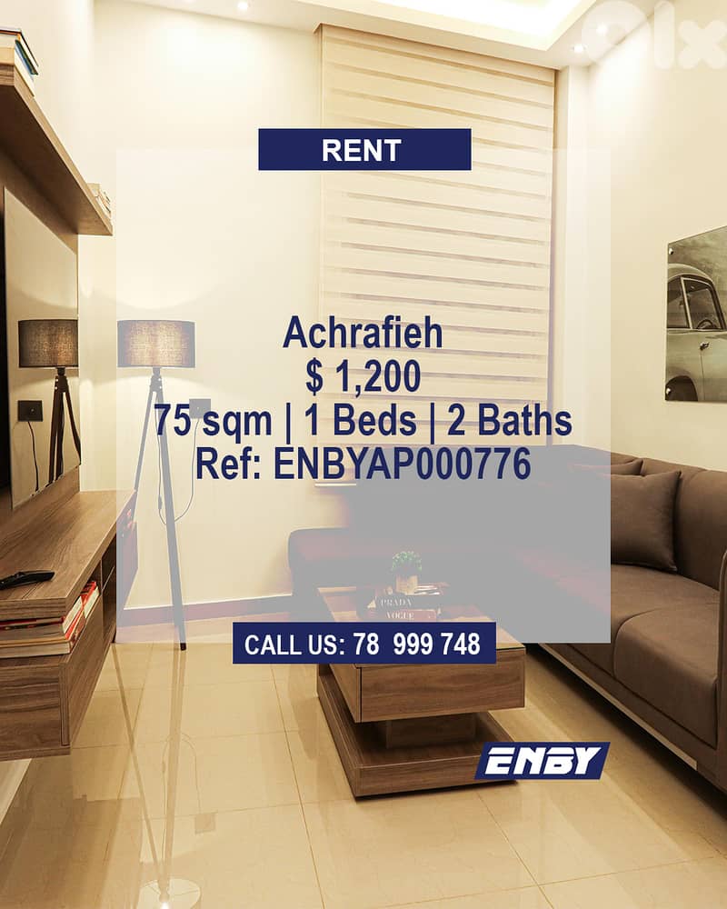 Apartment for Rent in Achrafieh | Luxurious | Calm Area | One Bedroom 0