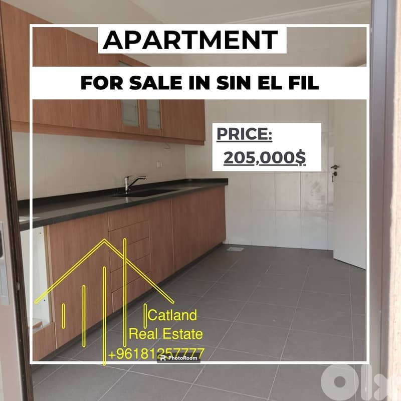 Apartment for sale in Sin El Fil 135m2 only for 205,000$ 0