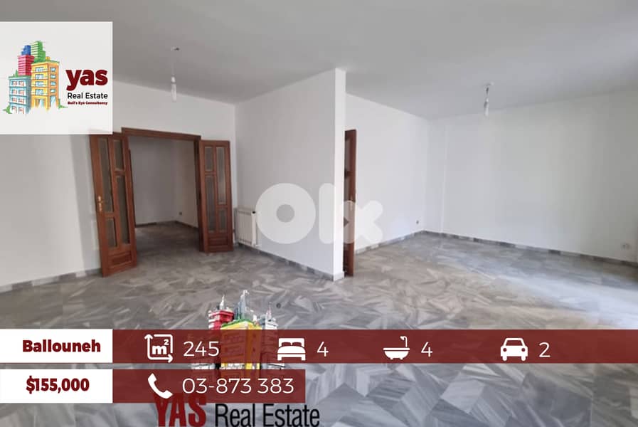 Ballouneh 245m2 | Excellent Condition | Super Luxurious | 0
