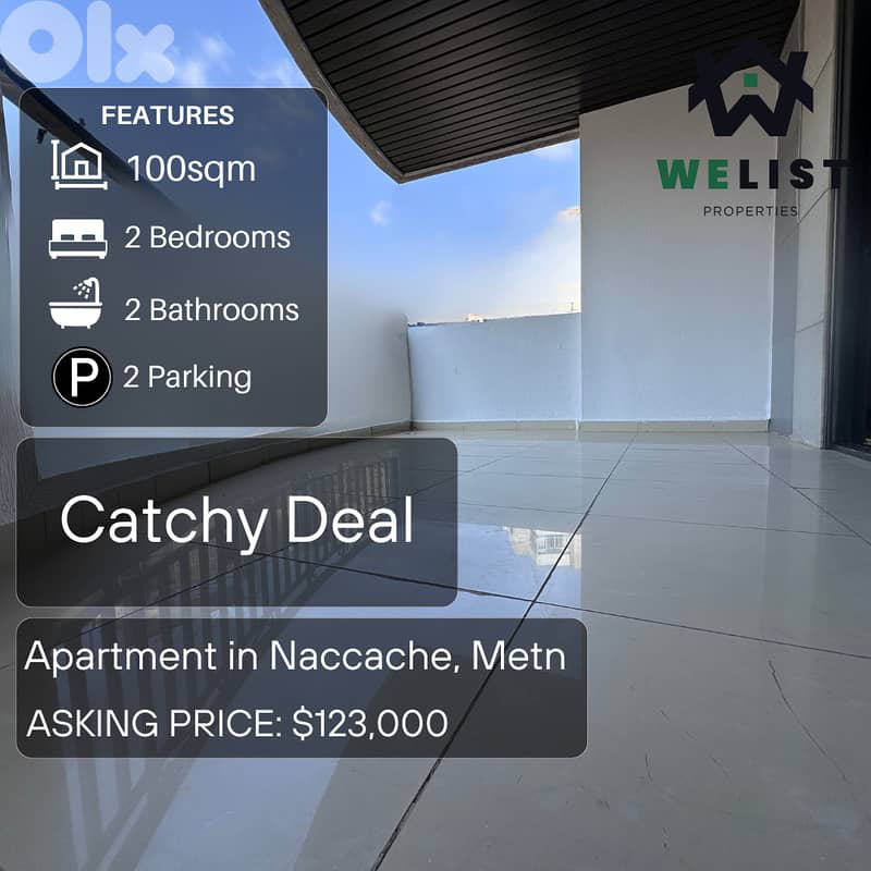 100sqm Apartment for sale in Naccache, Metn   REF: EA25JSN100123 0