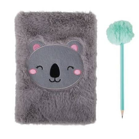 Crelando Notebook With Fluffy Cover & Pencil - دفتر ملاحظات 0