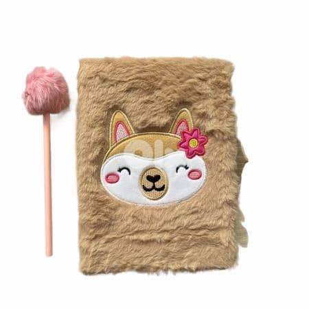 Crelando Notebook With Fluffy Cover & Pencil - دفتر ملاحظات 1
