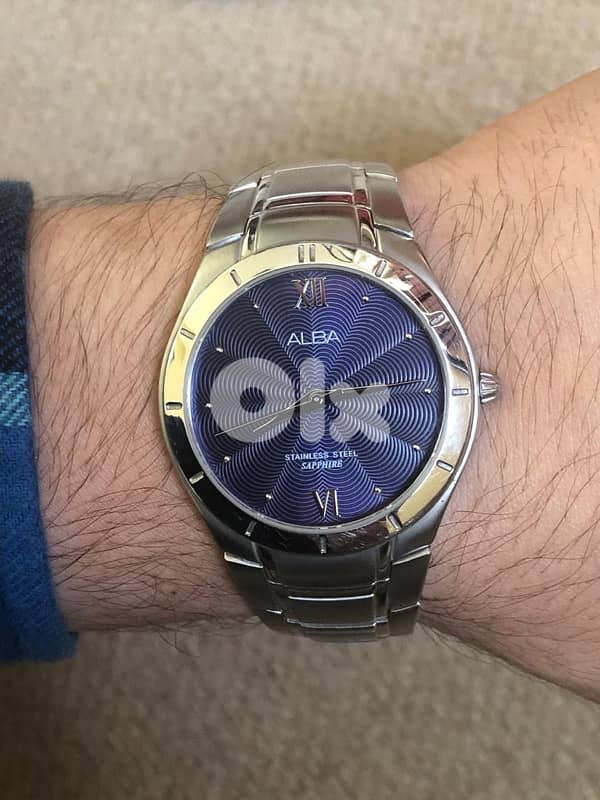 ALBA WATCH ORIGINAL SAHPPIER CRYSTAL WORKING FINE 0