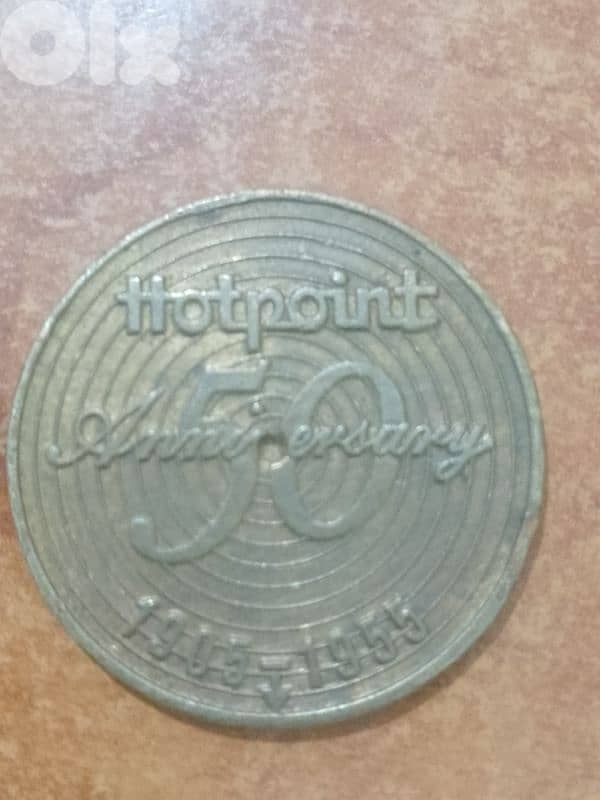 Coins Hotpoint england souvenir 50 year 0