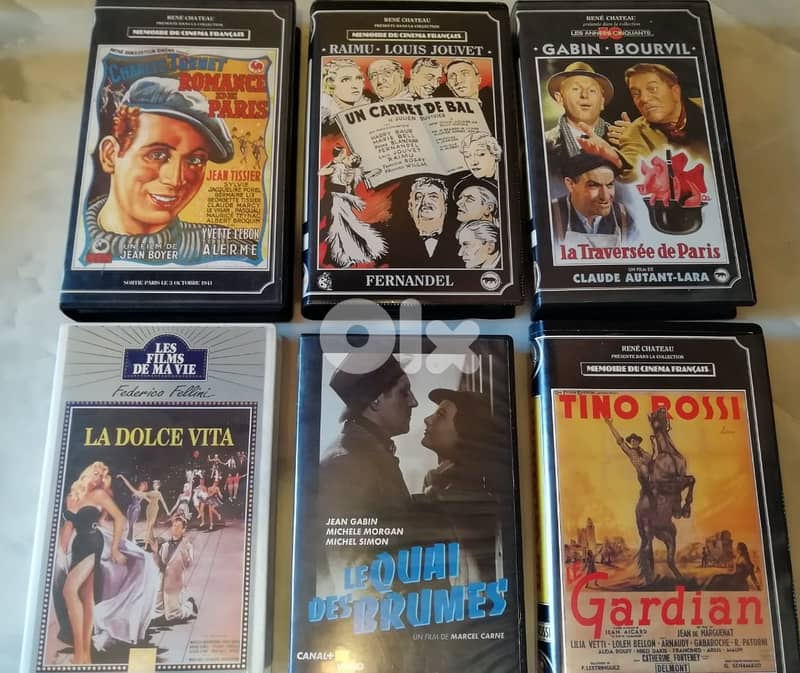 vintage original French cinema movies on VHS check list in details 0