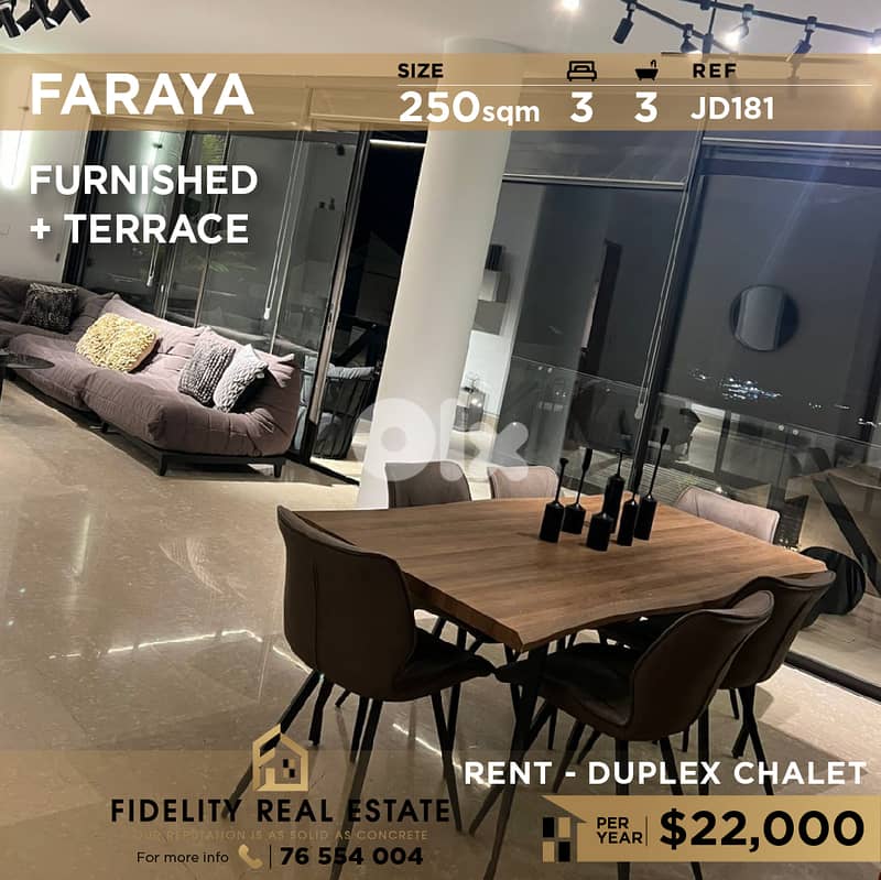 Chalet for rent in Faraya JD181 شاليه للإيجار في فاريا 0