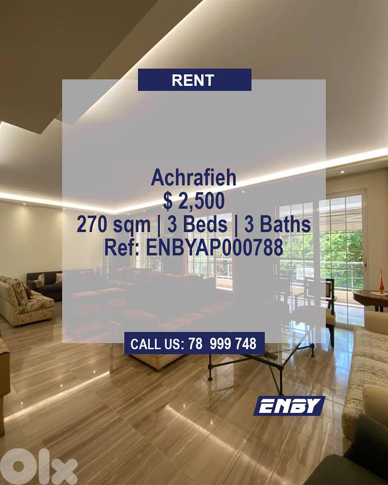 Apartment for Rent in Achrafieh | Golden Square| Brand New 0