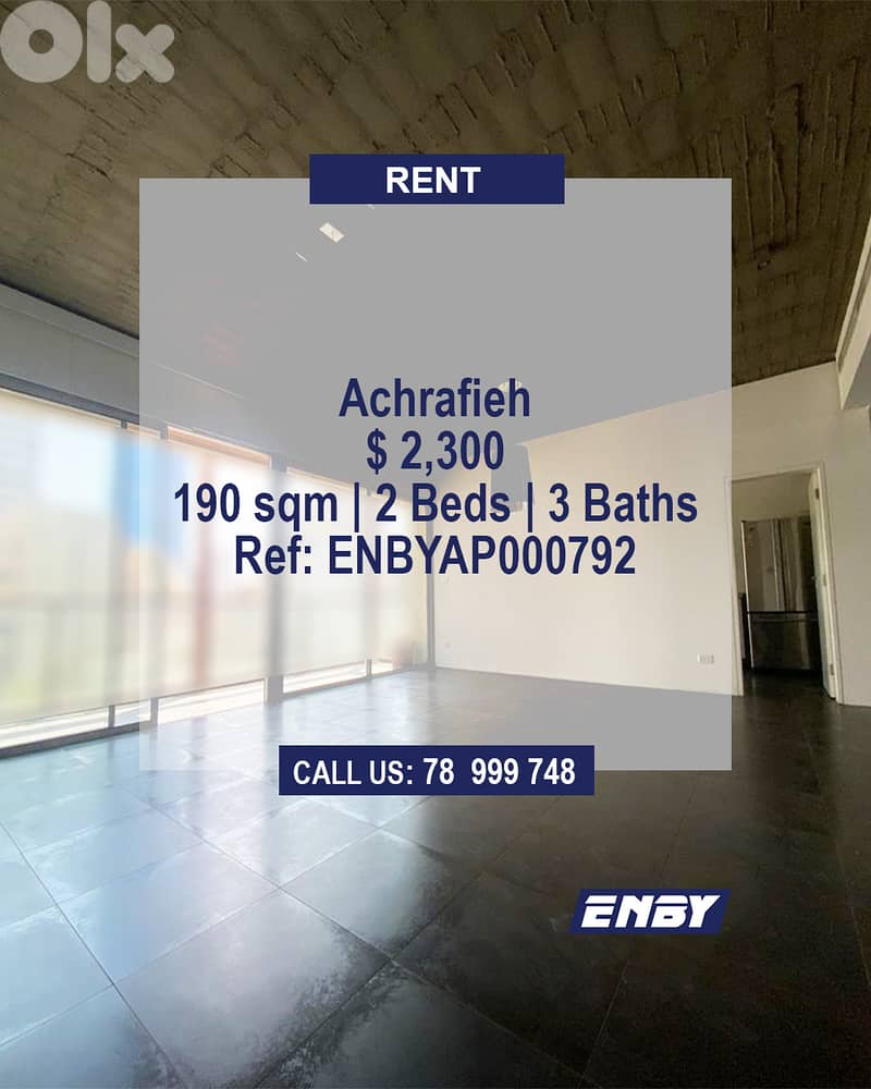 Apartment for Rent in Achrafieh | Calm Area | Hot Deal 0