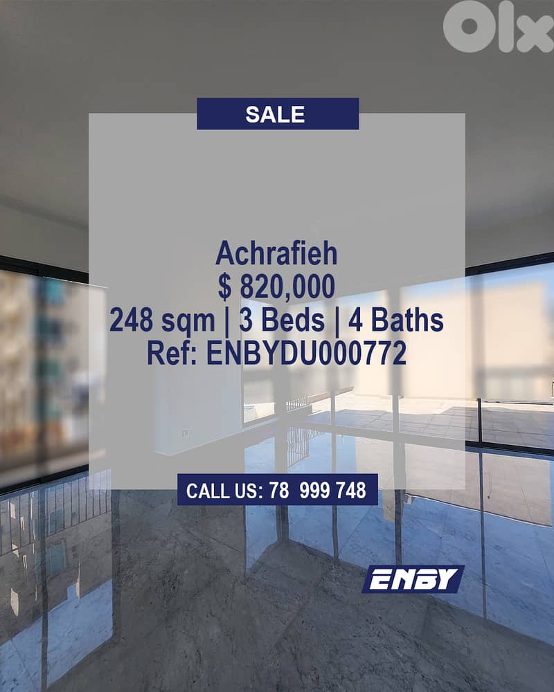 Apartment for Sale in Achrafieh | Prime Location | City view 0