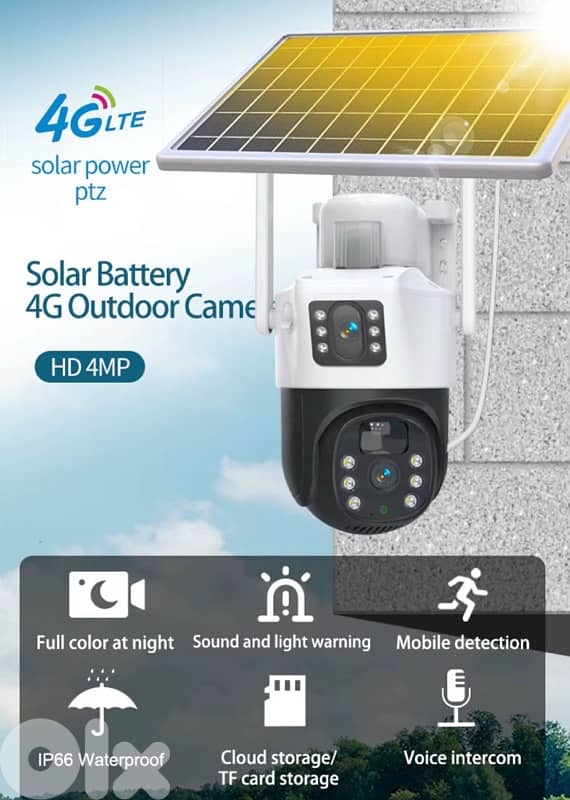Outdoor Security Camera Solar Power wifi, waterproof 2
