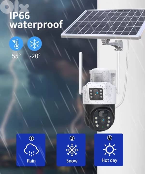 Outdoor Security Camera Solar Power wifi, waterproof 4