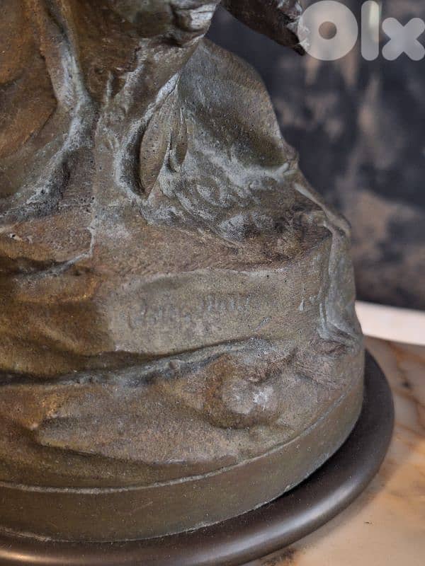 La pansee AUGUSTE MOREAU marble clock set french 7