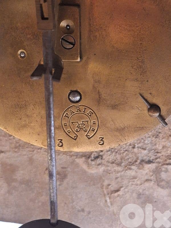 La pansee AUGUSTE MOREAU marble clock set french 8