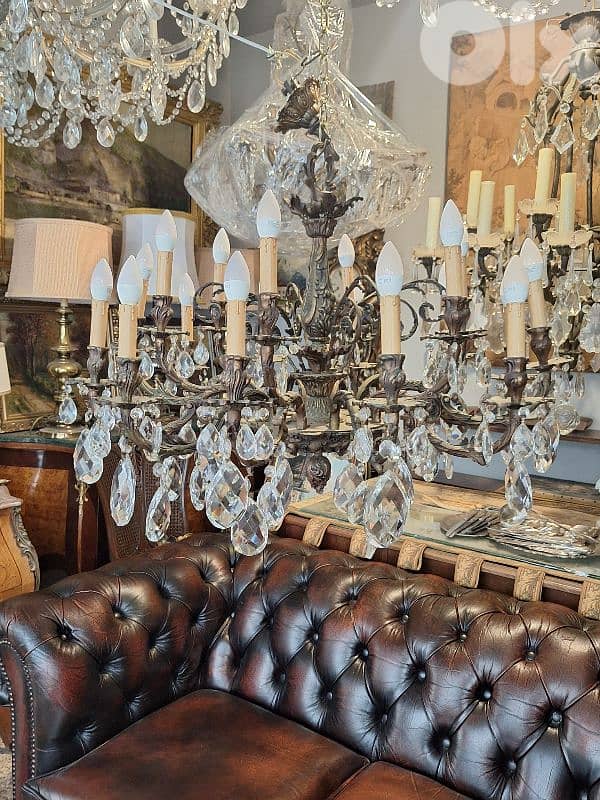 large bronze czech chandelier 1