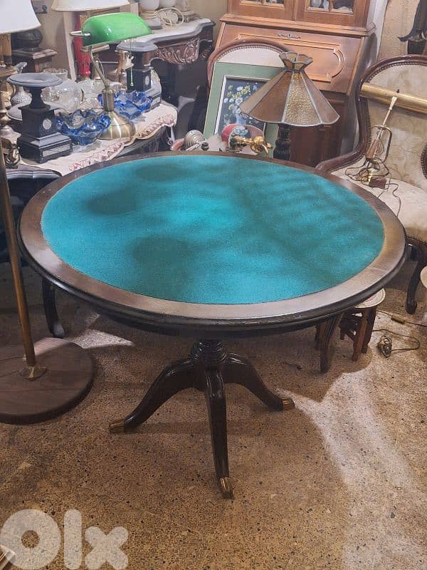 antique english game table 0