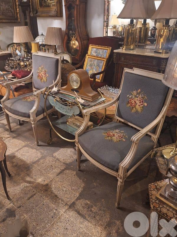 handmade aubisson 2 chairs 0