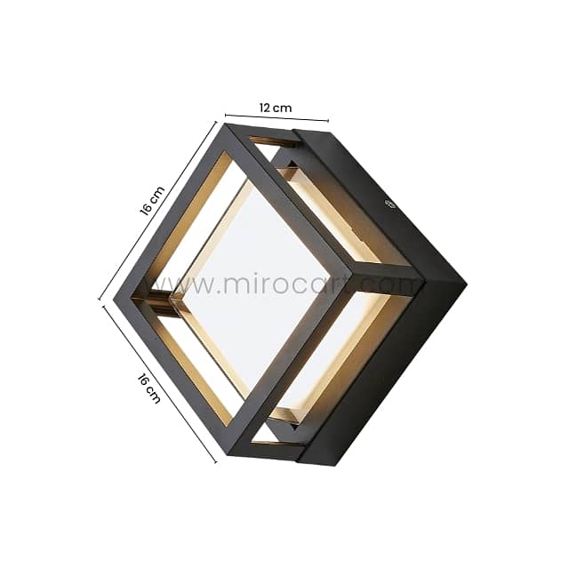 Sleek Cube Wall Light – Waterproof 3000K LED for Garden & Patios 8