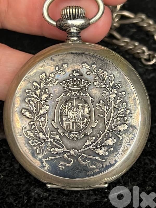 German Memorial Silver Pocket Watch 1
