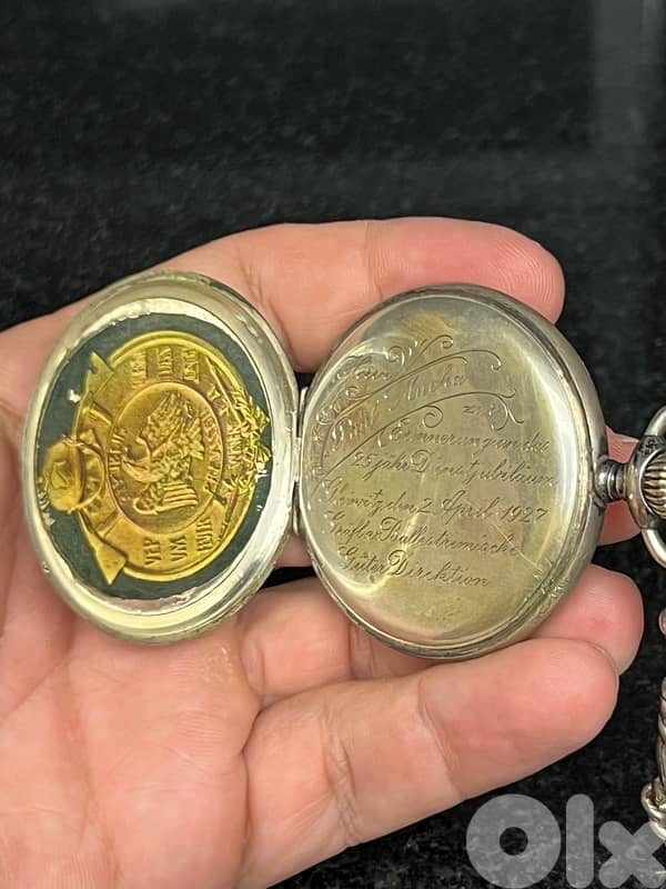 German Memorial Silver Pocket Watch 5