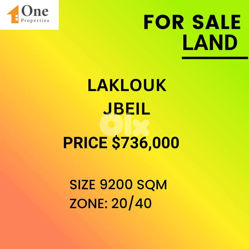 LAND FOR SALE IN LAKLOUK 0