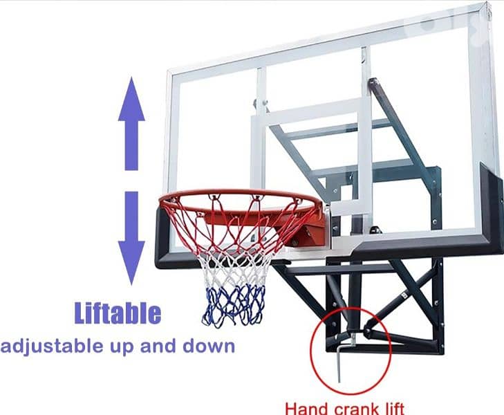 220$ basketball mounted Backboard (140x80cm) 0