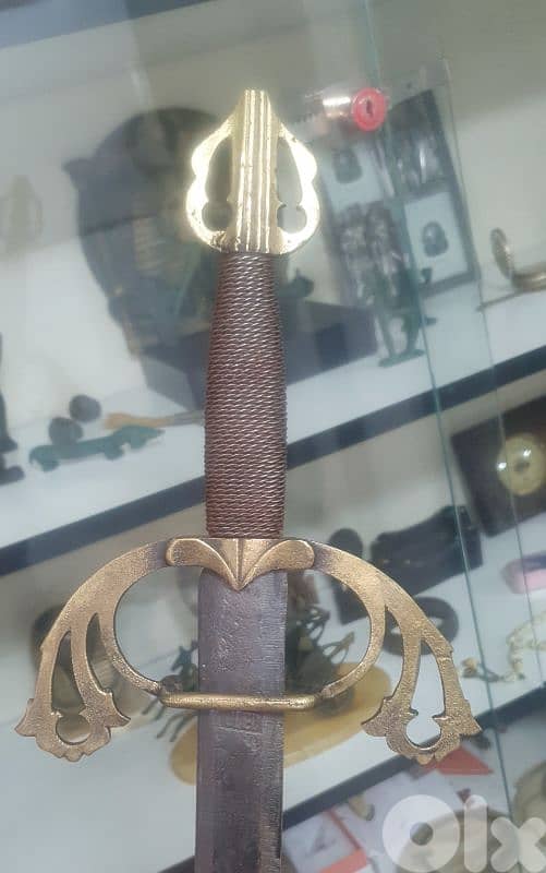 انتيك سيف اسباني مسكي برونز طول ٧٨ سم 0