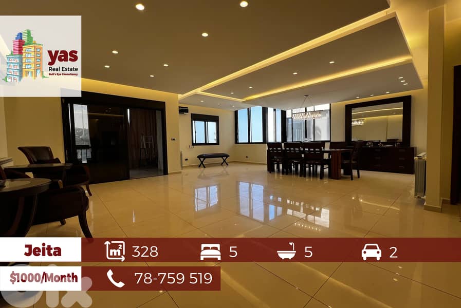 Jeita 328m2 | Brand New Duplex | Furnished | Rent | Classy Area | KS 0