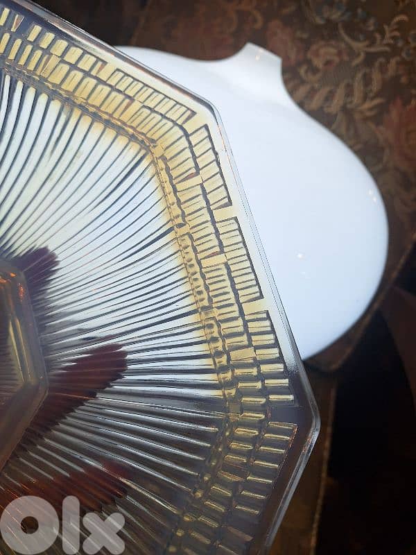 Art Deco Cup Opalescent Glass Signed Avesn France 1