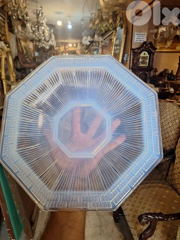 Art Deco Cup Opalescent Glass Signed Avesn France 2