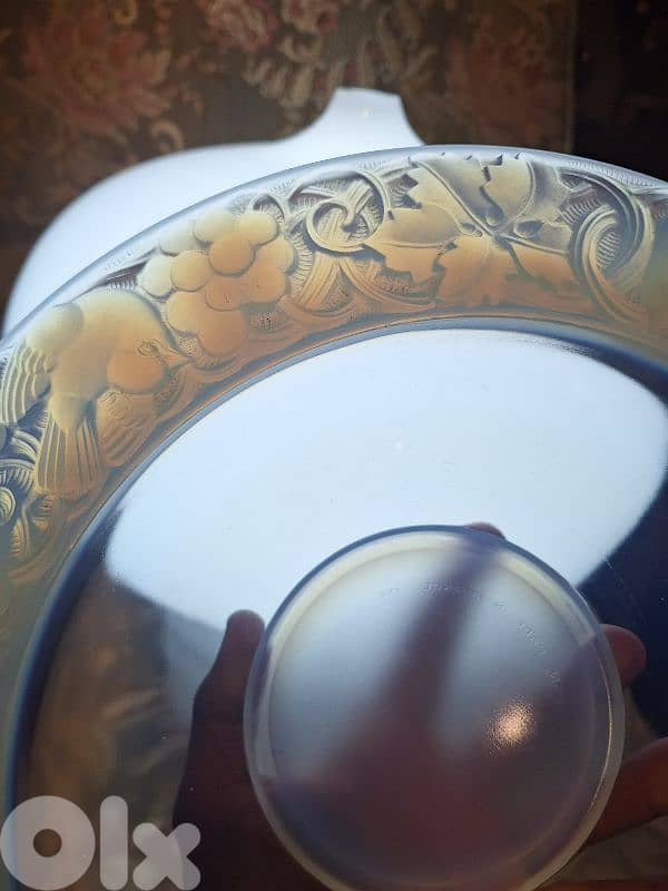 French Art Glass Opalescent Bowl Sign P. D'AVESN Lalique 2