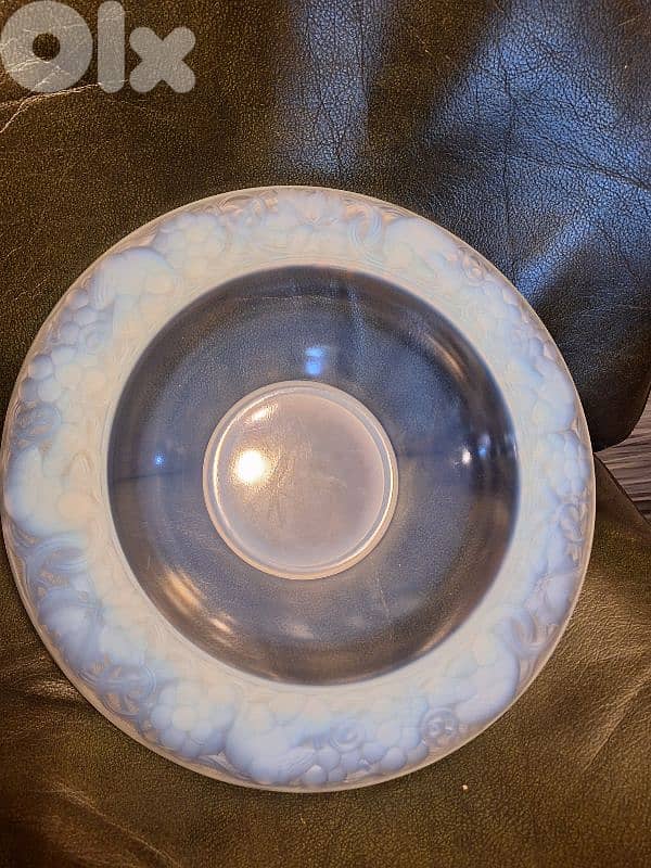 French Art Glass Opalescent Bowl Sign P. D'AVESN Lalique 3