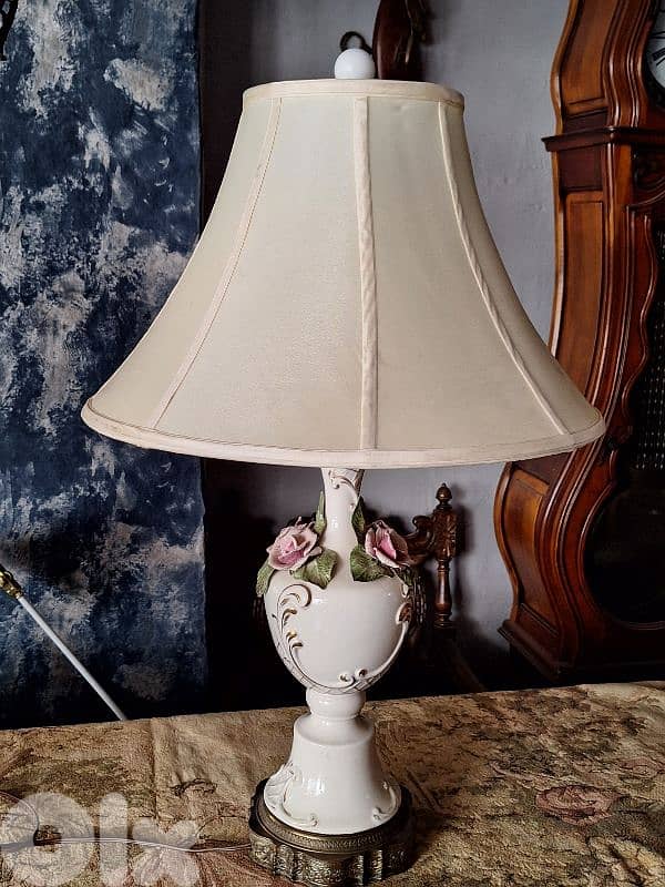 italian porcelain capodimonte lamp 1