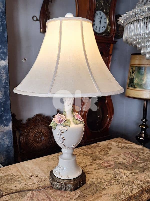 italian porcelain capodimonte lamp 2