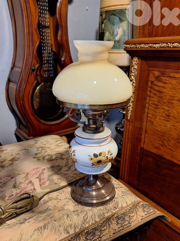 porcelain and opaline lamp 1