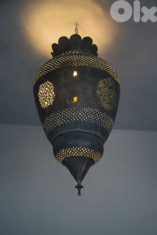 large Morocco bronze lantern 0