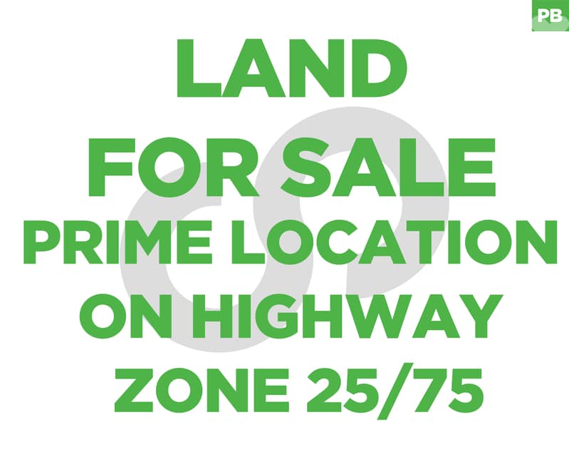 PRIME LOCATION | BEIT CHAAR | ZONE 25/75 | HIGHWAY ! REF#PB124251 ! 0