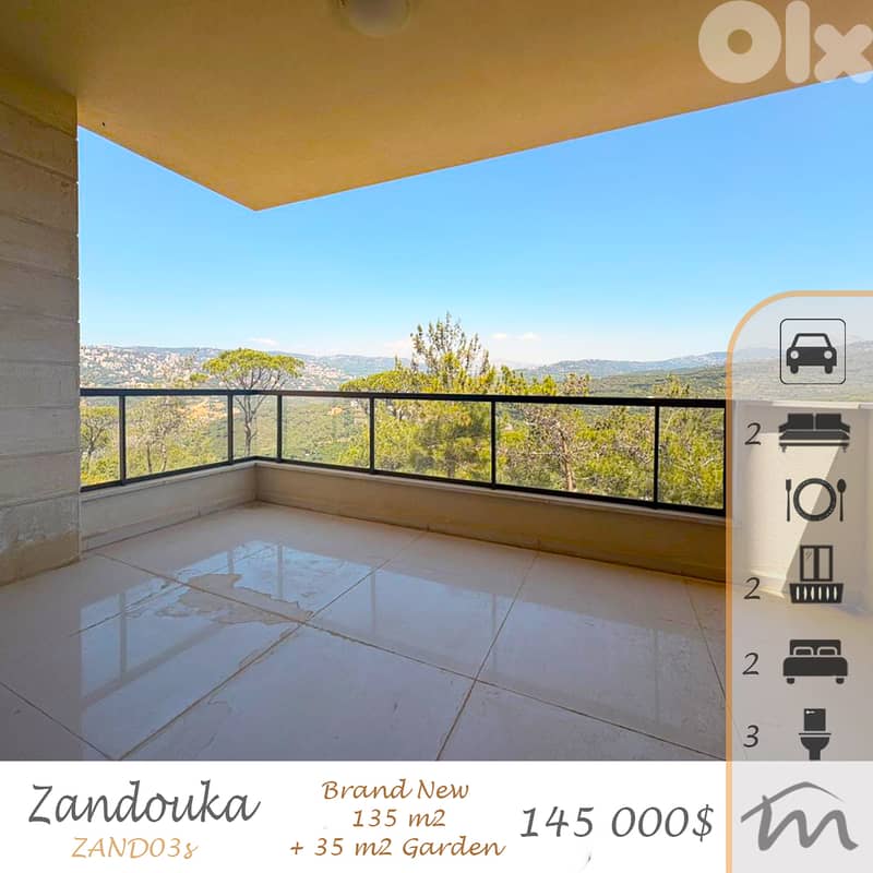 Zandouka | Brand New High End 2 Bedrooms Apt w/ Backyard Garden | View 0