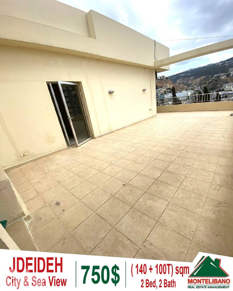 Fully Furnished 140 sqm Apartment For Rent in Jdeideh +100 sqm Terrace 0