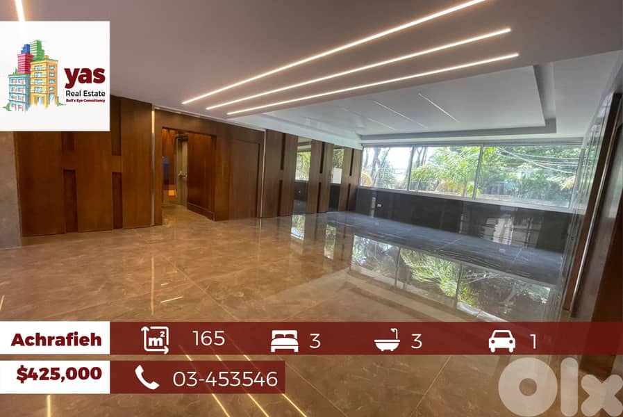 Achrafieh 165m2 | Brand New | Prime Location | Luxury | PA | 0