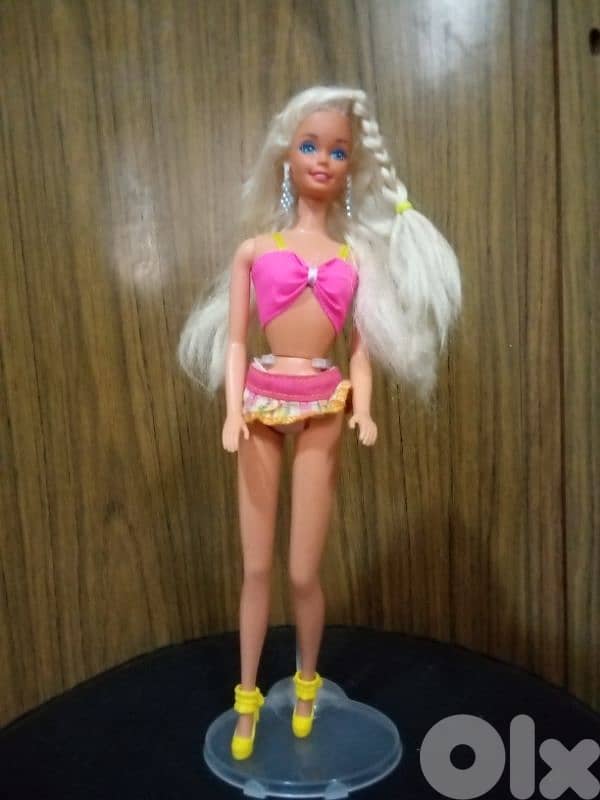 TROPICAL SPLASH Barbie Mattel 1994 vintage wearing+Shoes Great doll=35 1