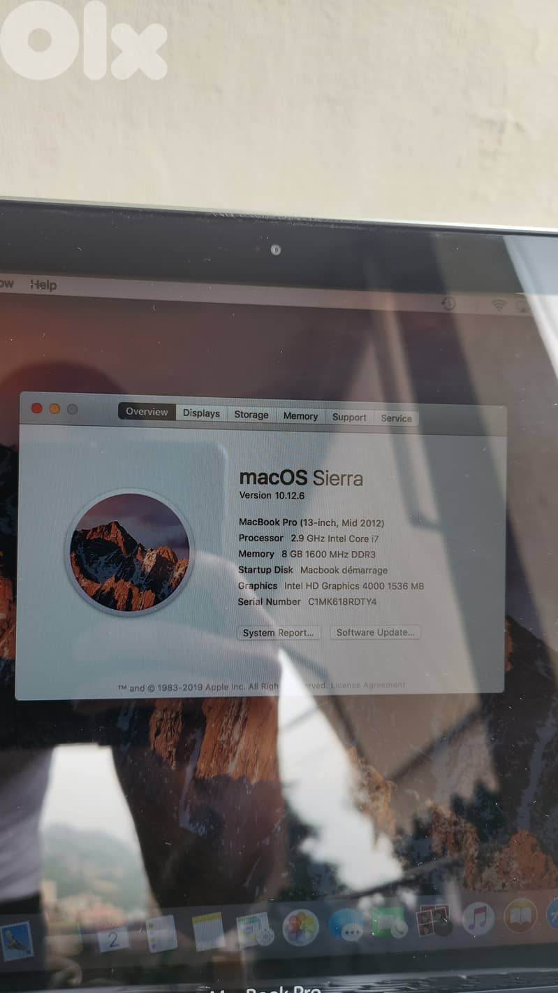 Macbook PRO 13 i7 8gb ram 512 ssd 2