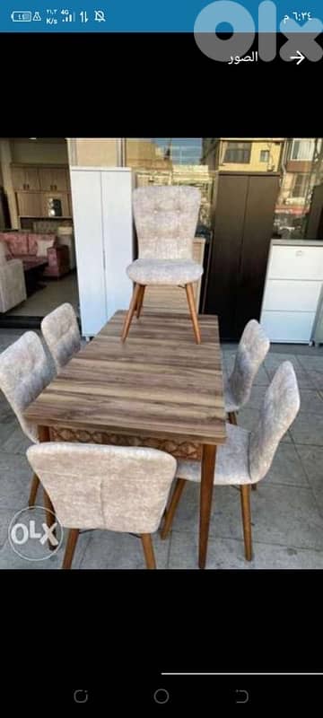 طاولة سفرة 6 كراسي تركيا جديدة بافضل الاسعار 0