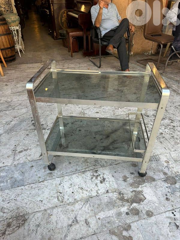 vintage 1970's trolley bar chromeترولي سبعينات كروم رائع 2