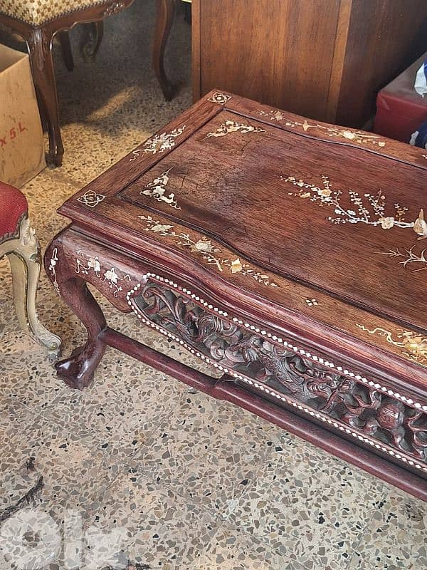 original Chinese rose wood mother of pearl inlaid tables 7