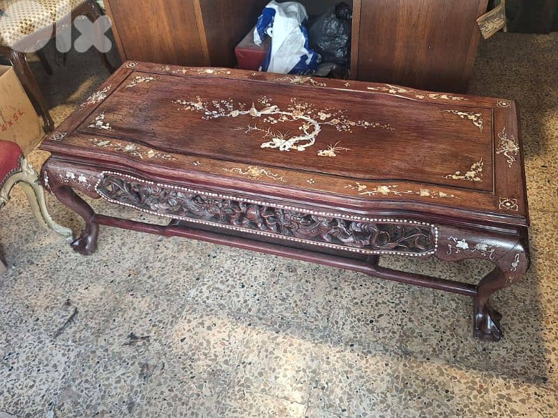 original Chinese rose wood mother of pearl inlaid tables 9