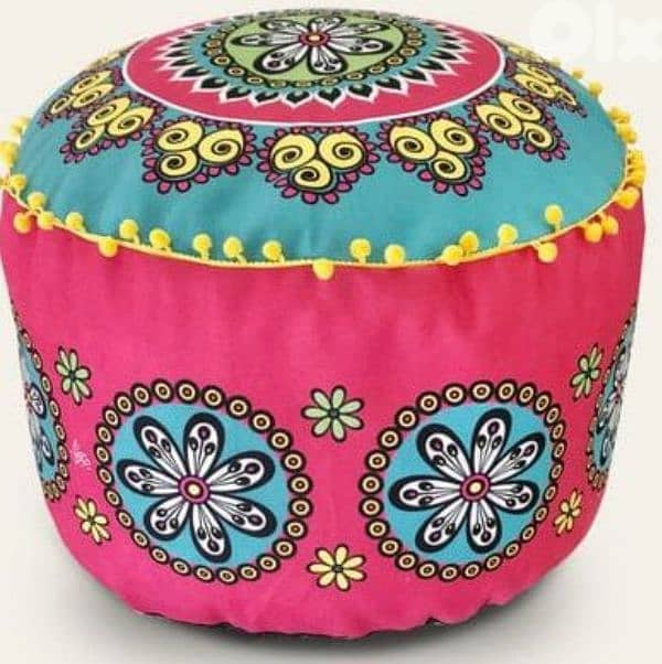 Pouf, Runners, Cushions ,Tablecloth, wall hanging handmade 2