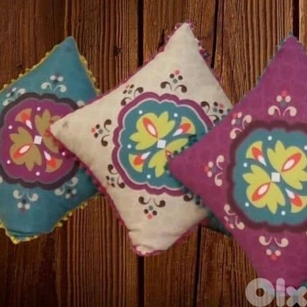 Pouf, Runners, Cushions ,Tablecloth, wall hanging handmade 15