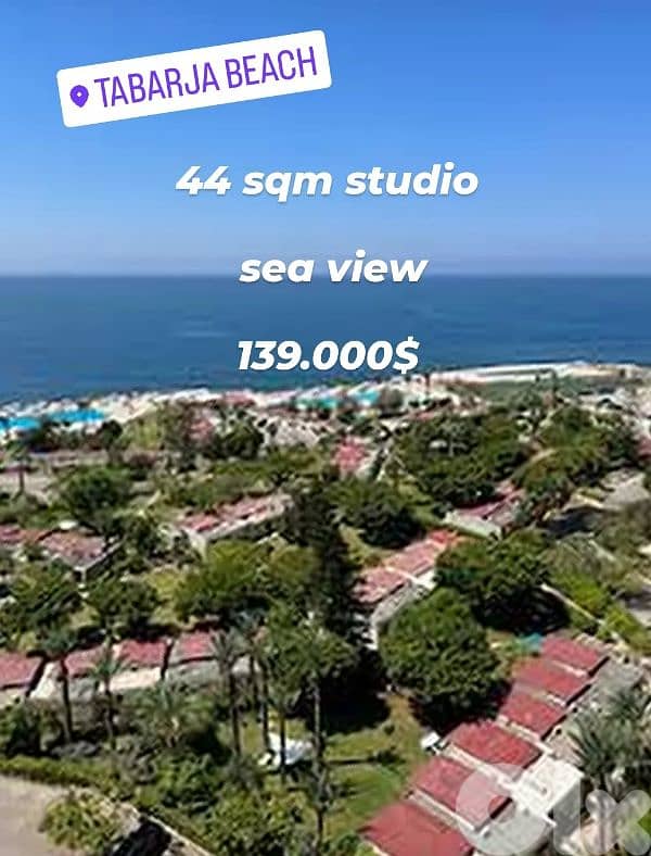 Tabarja beach 44 sqm studio sea view 0
